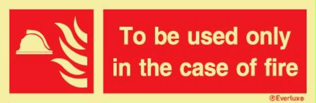 Fire-fighingequipment sign, symbol with compl. tex